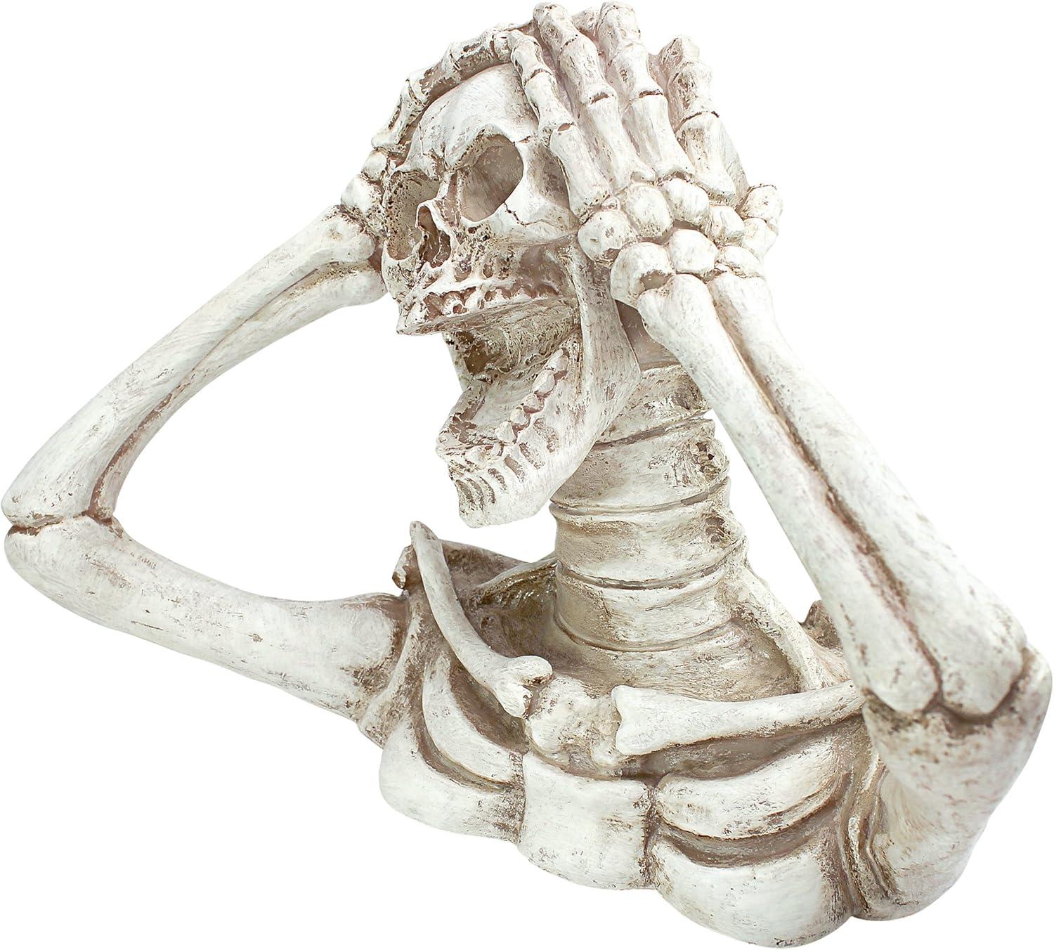 imageDesign Toscano QM21463 The Creeper from The Grave Garden Statue Zombie Halloween Decoration One Size MulticoloredThe Screaming Skeleton Statue  Large