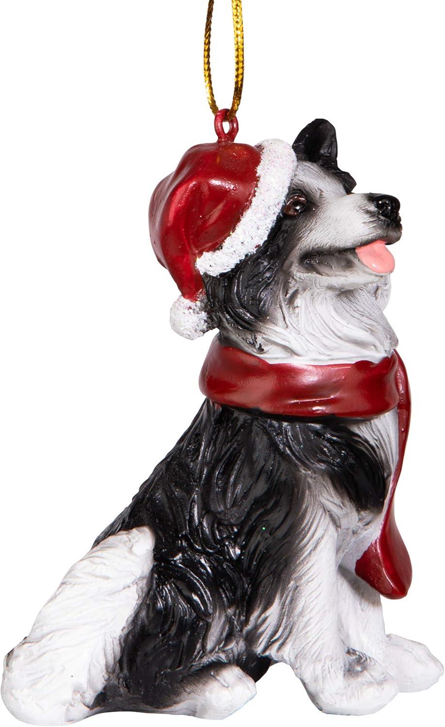 imageDesign Toscano Siberian Husky Holiday Dog Christmas Tree Ornament Xmas Decorations 3 Inch Full ColorBorder Collie