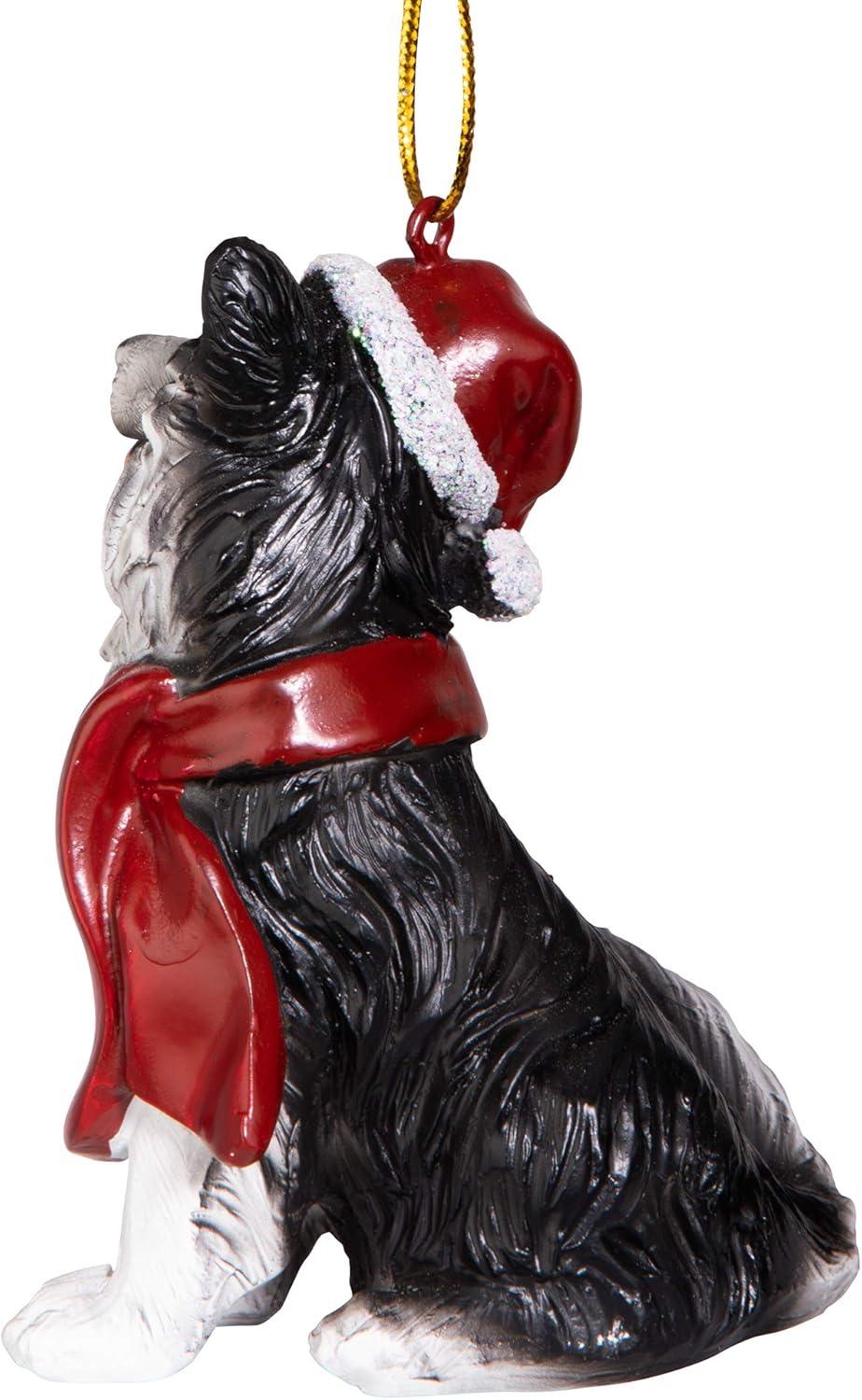 imageDesign Toscano Siberian Husky Holiday Dog Christmas Tree Ornament Xmas Decorations 3 Inch Full ColorBorder Collie