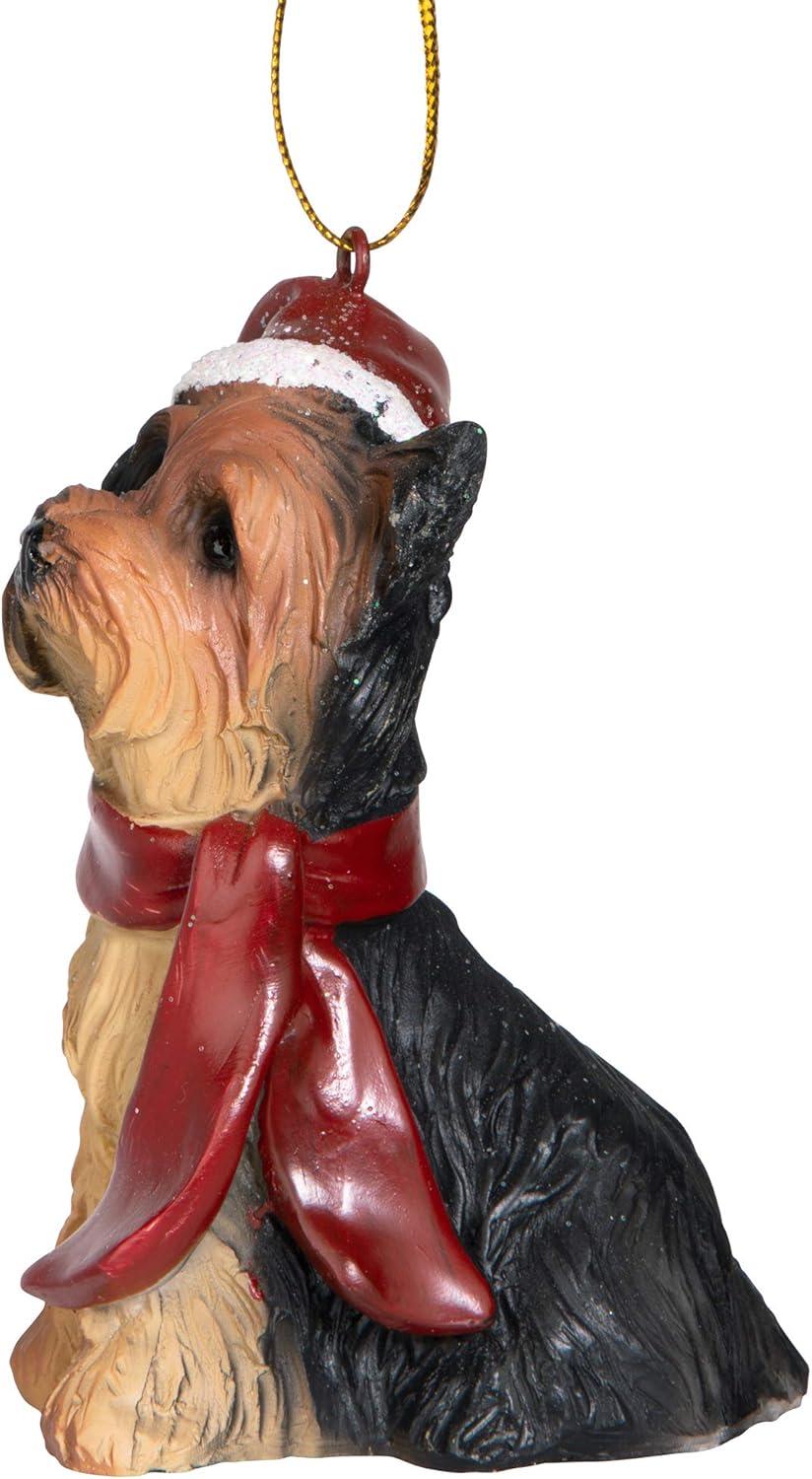 imageDesign Toscano Siberian Husky Holiday Dog Christmas Tree Ornament Xmas Decorations 3 Inch Full ColorYorkie