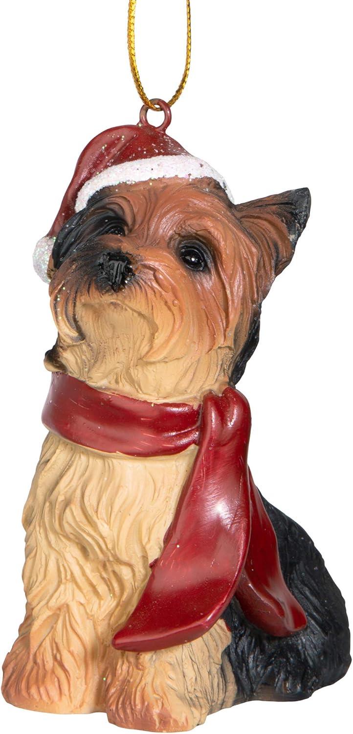 imageDesign Toscano Siberian Husky Holiday Dog Christmas Tree Ornament Xmas Decorations 3 Inch Full ColorYorkie