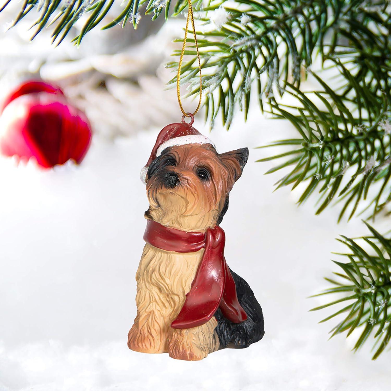 imageDesign Toscano Siberian Husky Holiday Dog Christmas Tree Ornament Xmas Decorations 3 Inch Full ColorYorkie