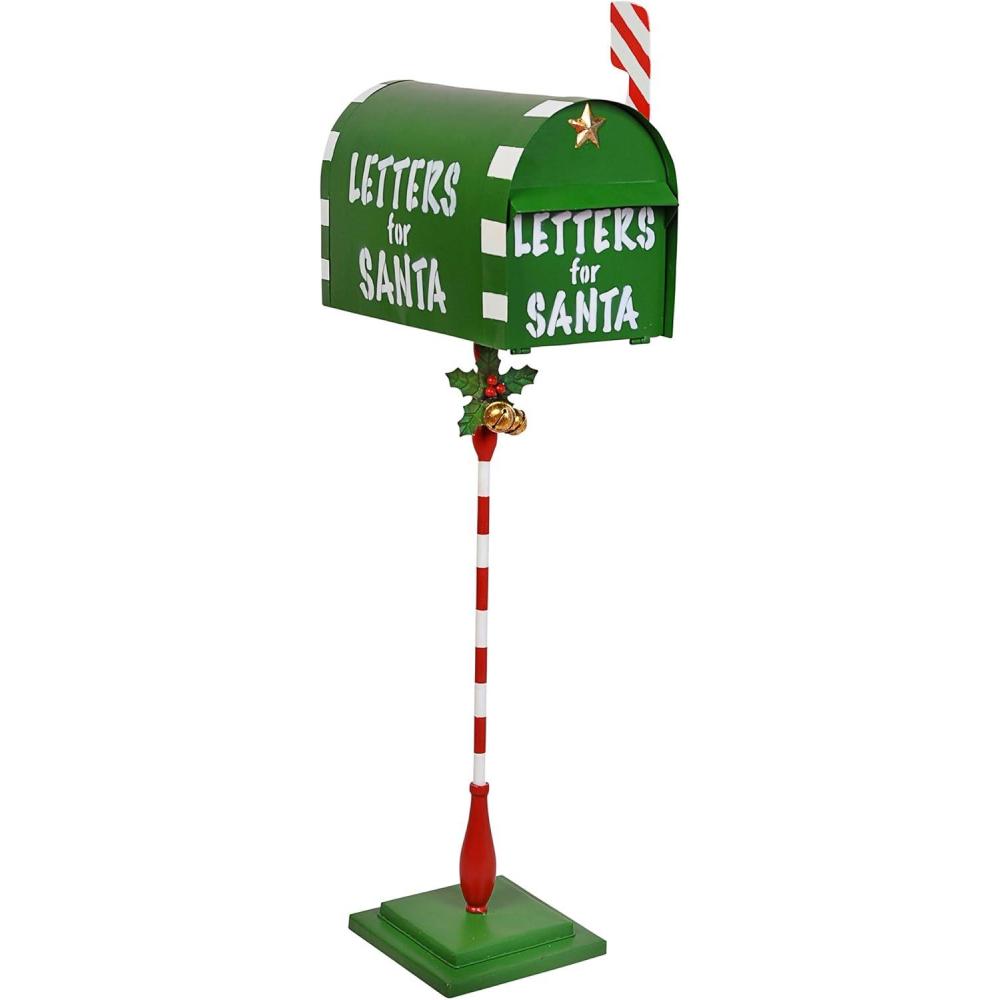 imageChristmas Decorations  Letters for Santa Claus Christmas Mailbox Metal Holiday Decor  Christmas Cards to the North PoleSanta Mailbox