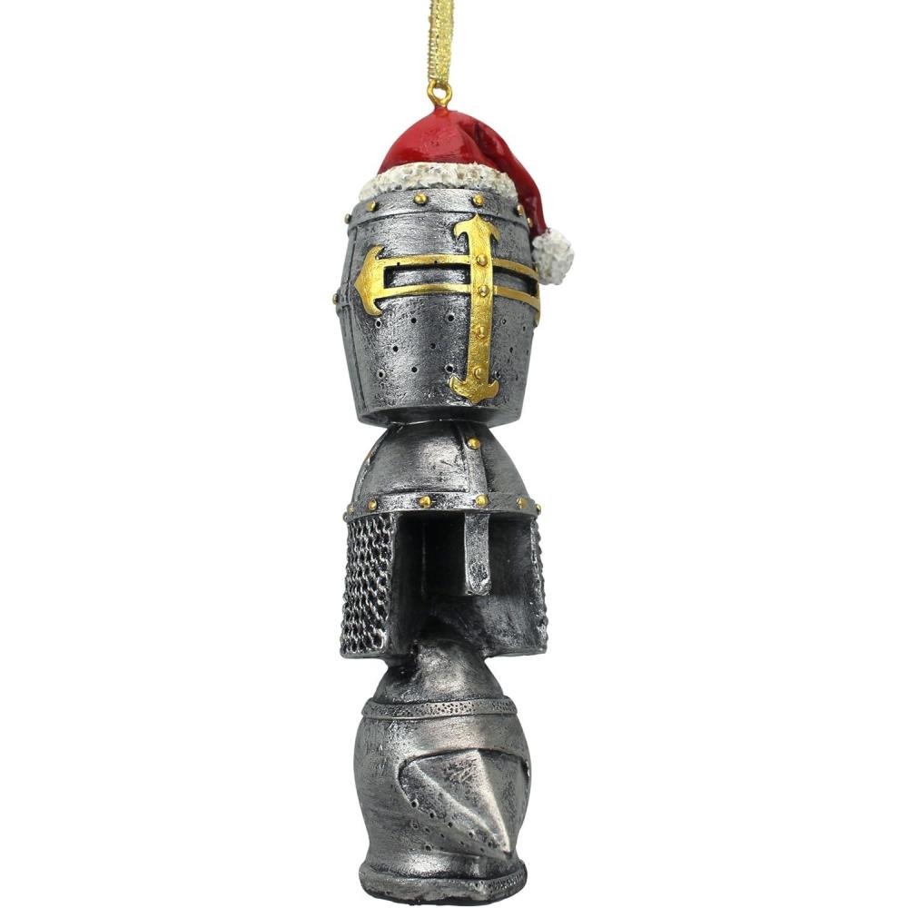 imageChristmas Tree Ornaments Medieval Helm Holiday Knight Helmet Armor Totem StatueSingle
