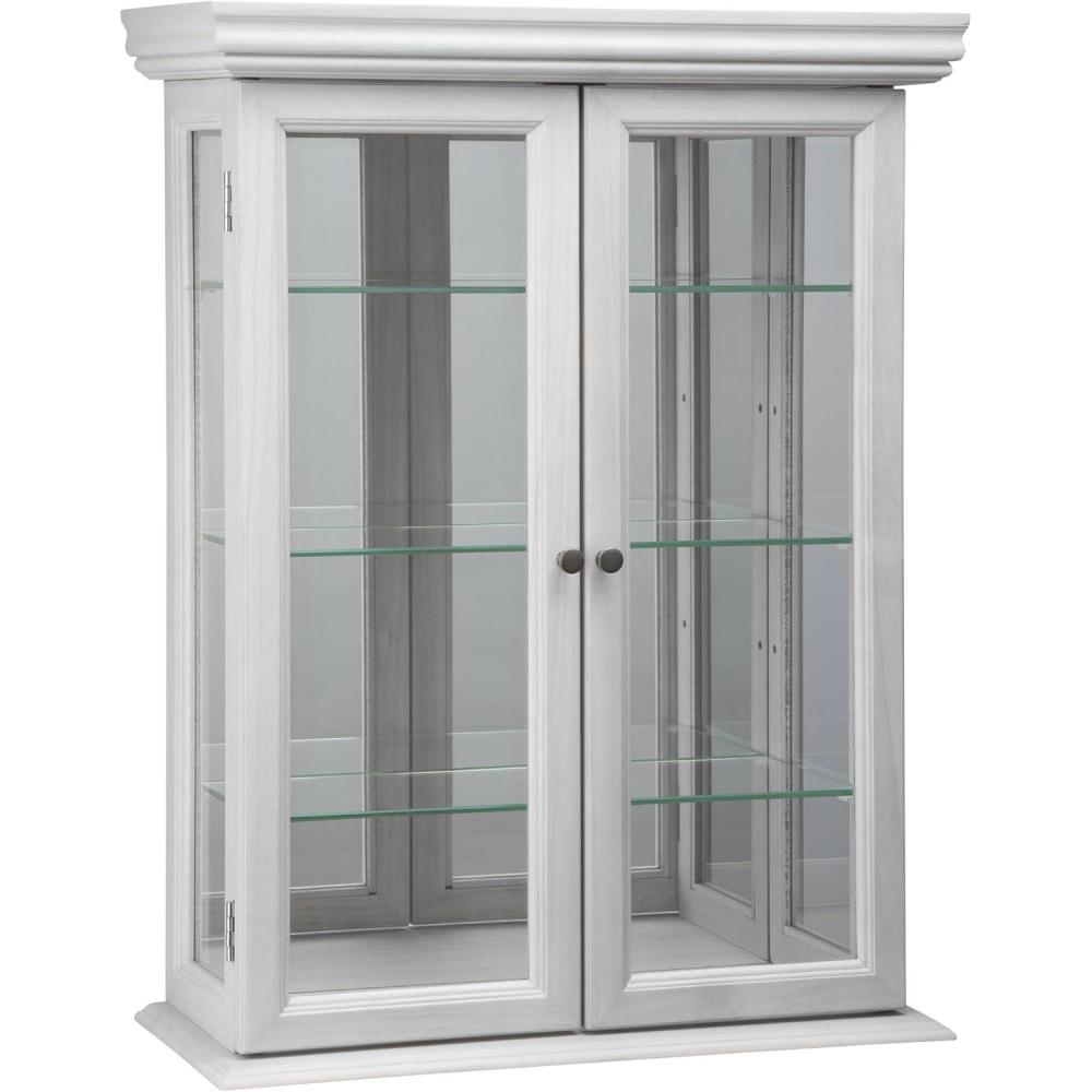 imageDesign Toscano Amesbury Manor Wall Curio Cabinet Lily WhiteWhite Country Tuscan