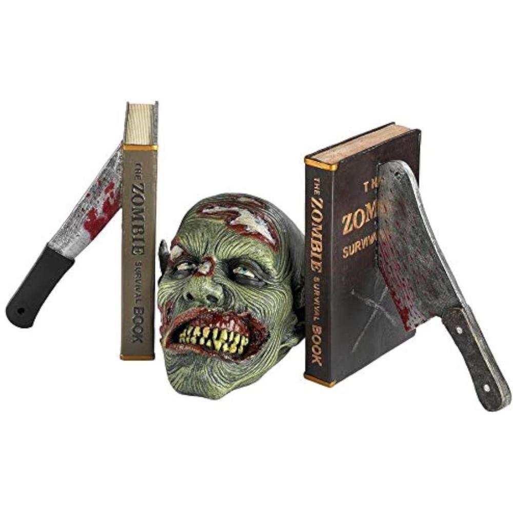 imageDesign Toscano Arthurian Knight BookendsGrey Stone8 Inch Set of TwoDead Read  Zombie