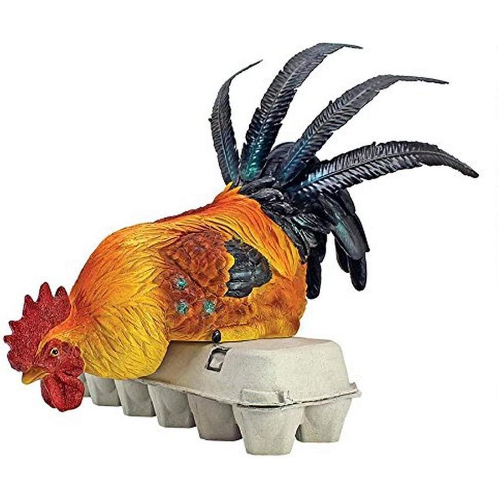 imageDesign Toscano Barnyard Mother Hen and Baby Chick StatueContemporary