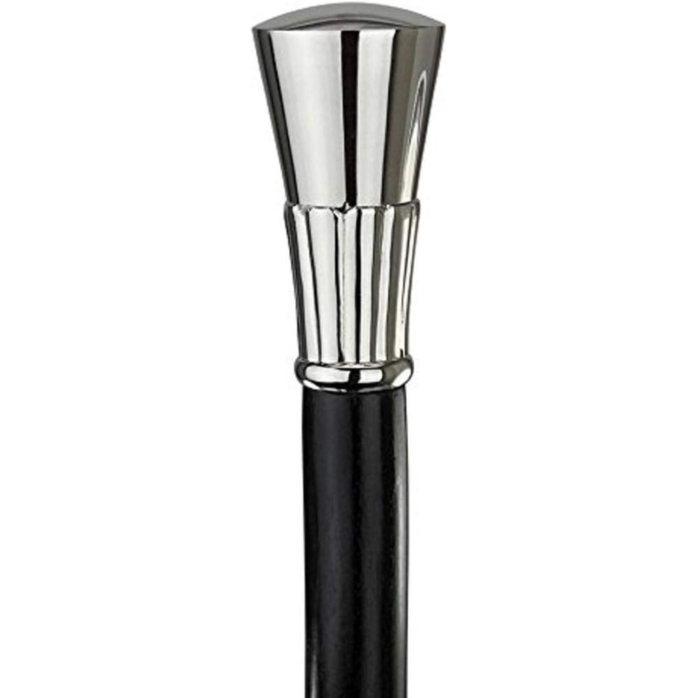 imageDesign Toscano Cobra Pewter Walking StickTop Hat and Tails Solid Hardwood Walking Stick