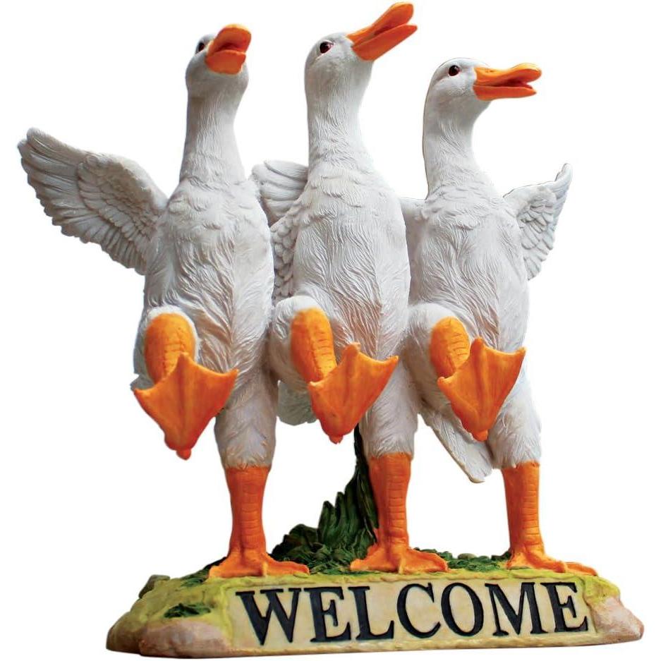 imageDesign Toscano Delightful Dancing Ducks Welcome Sign
