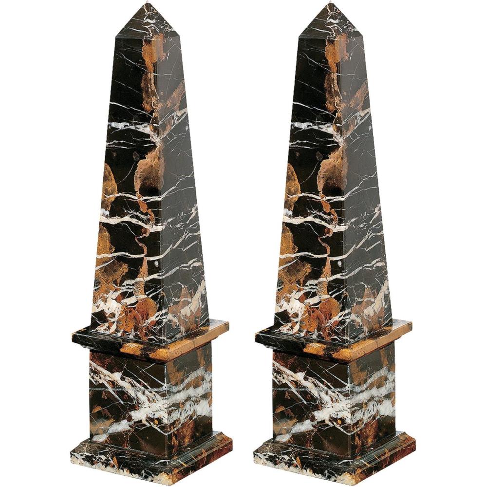 imageDesign Toscano Dragons of Corfu Castle Gothic Decor Statue Globe Figurine 5 Inch Polyresin and Glass Silver Chromeset of 2