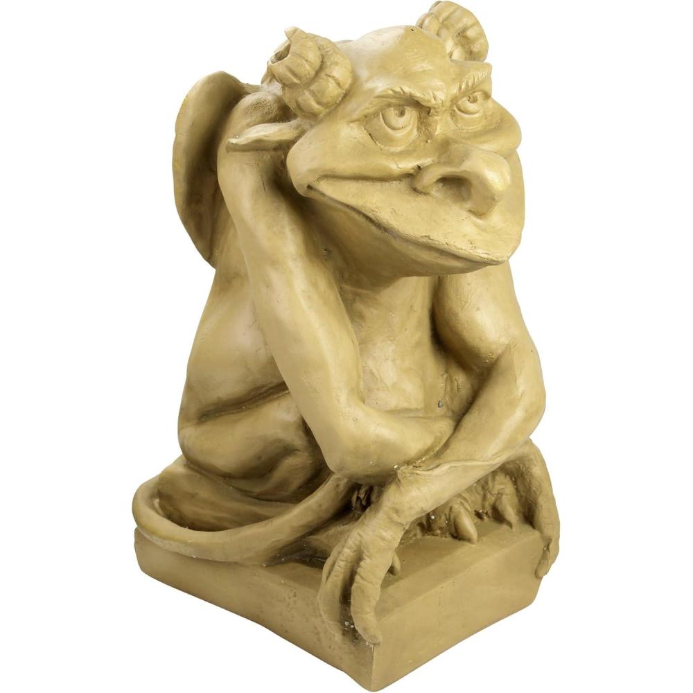 imageDesign Toscano Gaston the Gothic Gargoyle Climber Wall Mount Hanging Statue Large 16 Inches Tall Cast Stone Resin Gothic StoneOscar The Gargoyle with Attitude Statue Size Large