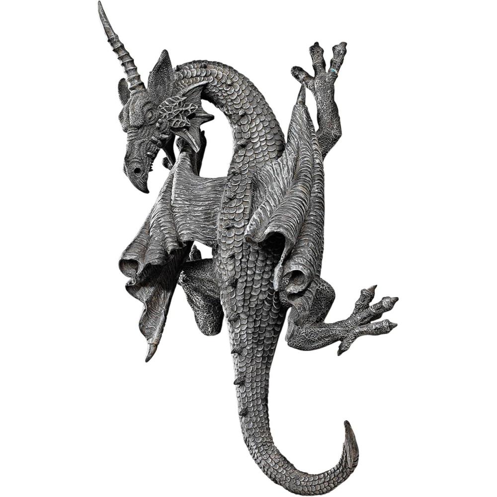 imageDesign Toscano Horned Dragon of Devonshire Wall Sculpture 13 Inch Single