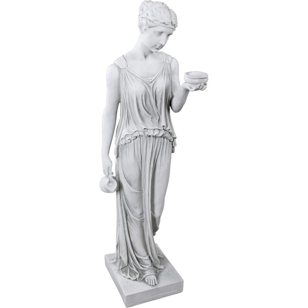 imageDesign Toscano KY71304 Hebe Greek Woman Patron of Youth IndoorOutdoor Garden Statue Large Size 10 inches Wide 32 inches Tall Handcast Polyresin Antique Stone FinishHebe Large