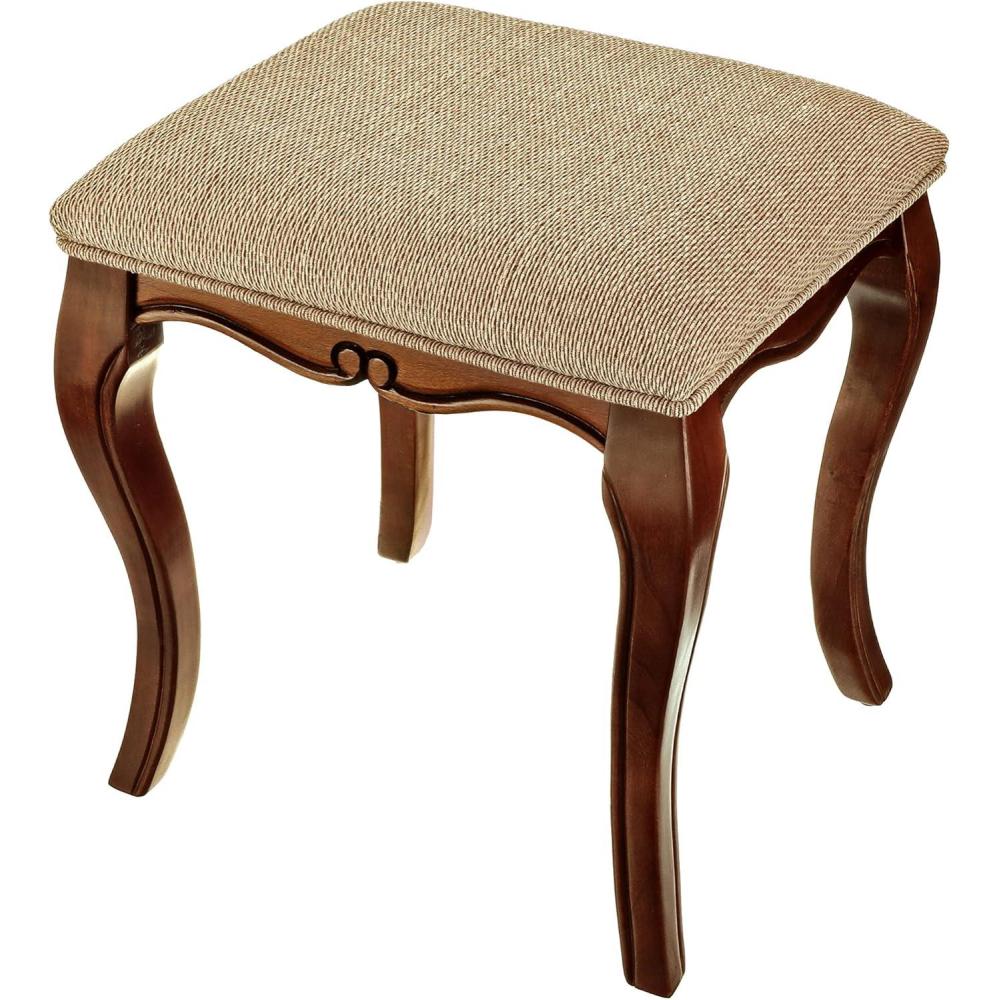 imageDesign Toscano Lady Guinevere Vanity Stool 185 Inch Cherry Finish