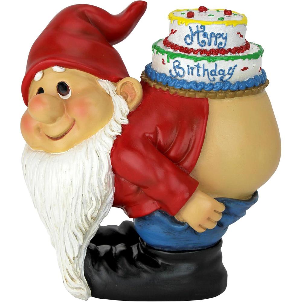 imageDesign Toscano Loonie Moonie Happy Birthday Garden Gnome Statue
