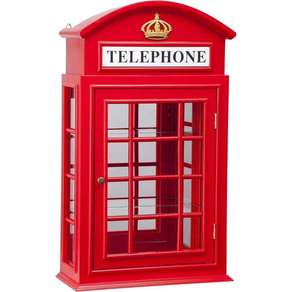 imageDesign Toscano Piccadilly Circus Wall Curio CabinetRed