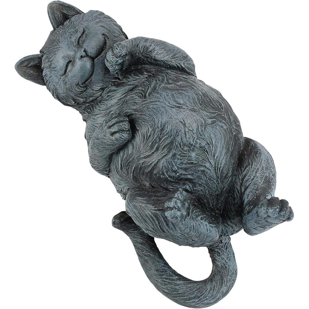 imageDesign Toscano Playful Cat on Back StatueCat on Back