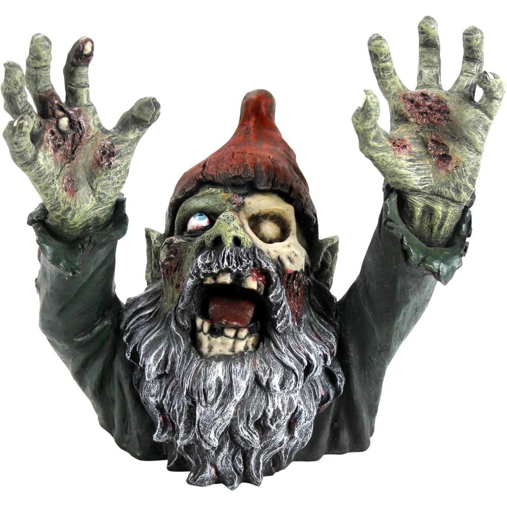 imageDesign Toscano QL30757 Attack of The Dead Walking Zombie Apocalypse Graveyard Garden Gnome Statue One Size Full ColorGnombie
