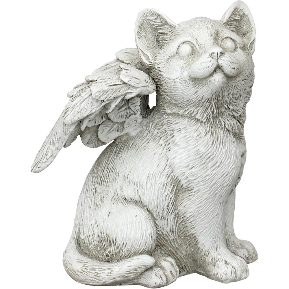 imageDesign Toscano QL6080 Cat Angel Pet Memorial Grave Marker Tribute Statue 10 Inches Wide 5 Inches Deep 5 Inches High Antique Stone FinishMedium Loving Friend