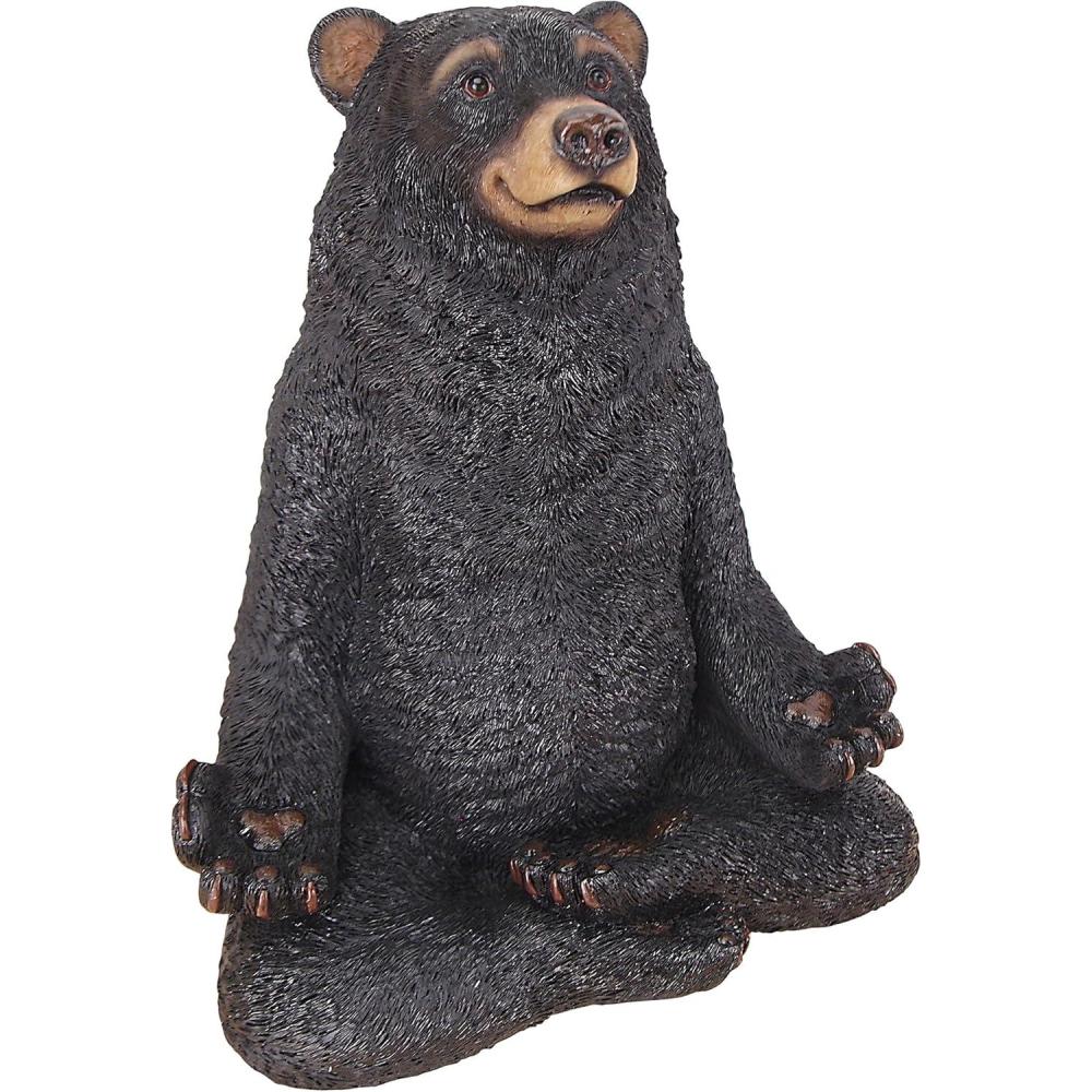 imageDesign Toscano QM17010 Christmas Ornament  Garden Gnomes Figurine  Zen Garden Gnomes  Meditating Gnome Statues 3 InchHoney Zen Bear