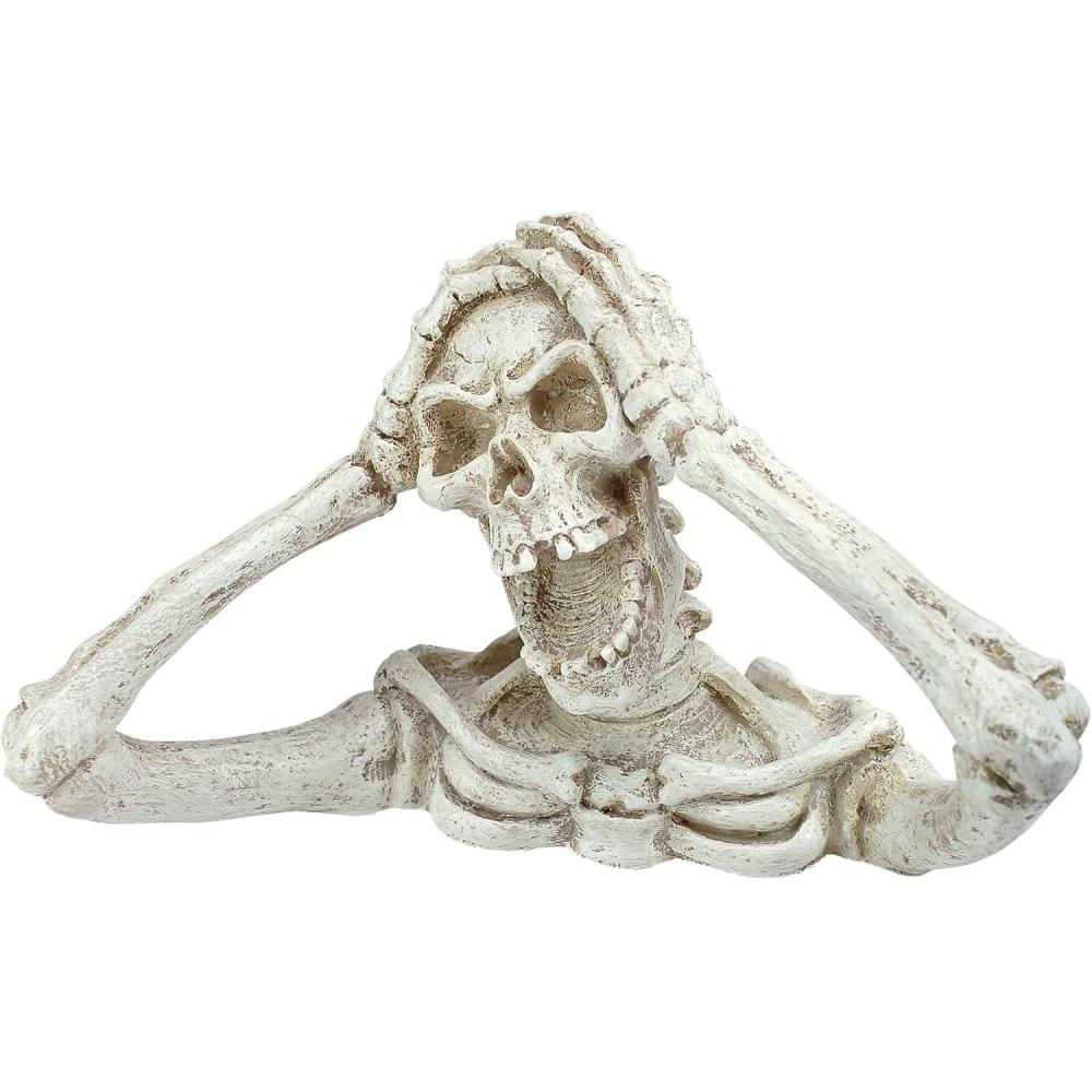 imageDesign Toscano QM21463 The Creeper from The Grave Garden Statue Zombie Halloween Decoration One Size MulticoloredThe Screaming Skeleton Statue  Medium