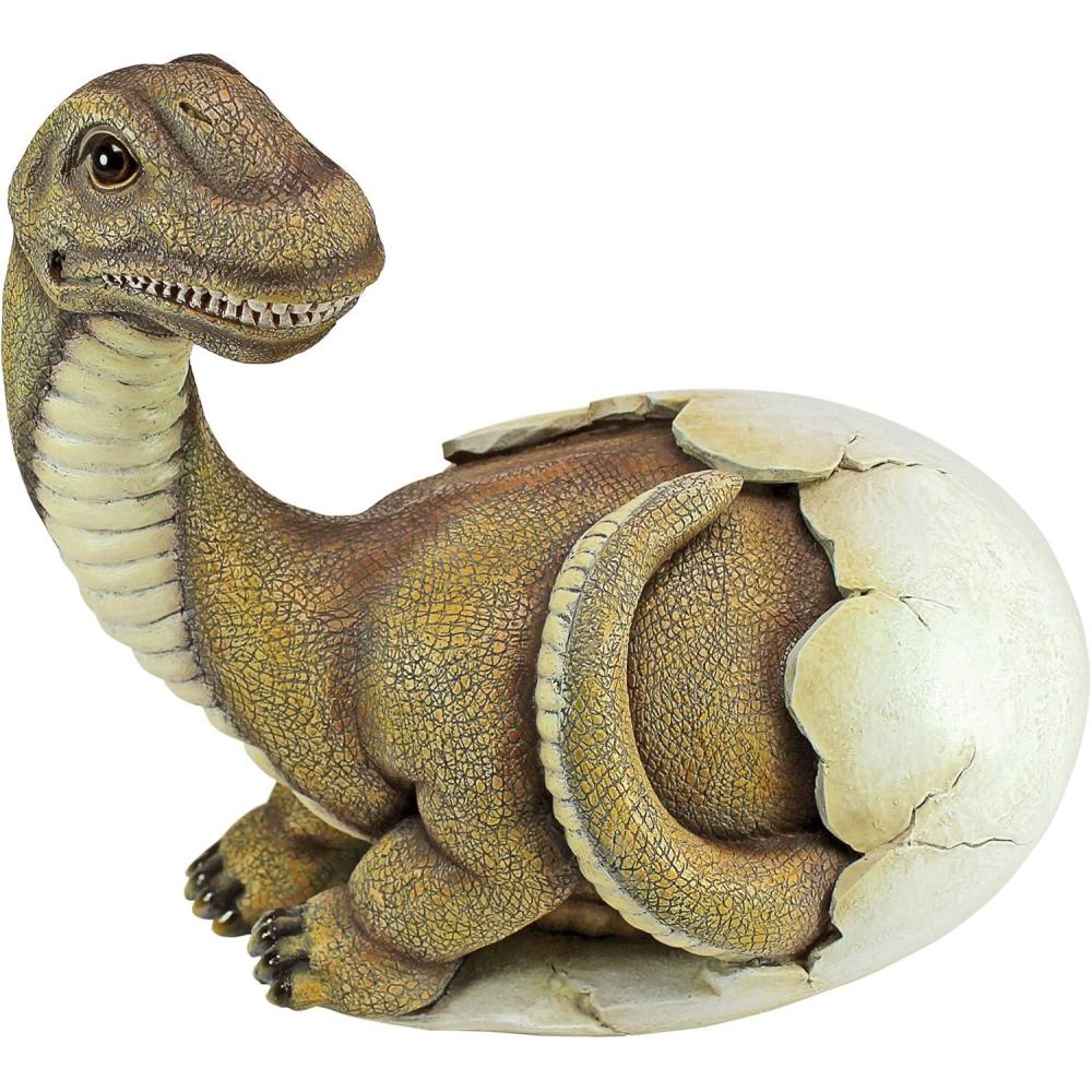 imageDesign Toscano QM2728000 Baby Tyrannosaurus Rex Dino Egg StatueFull ColorBaby Brachiosaurus Dino