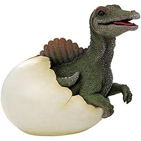 imageDesign Toscano QM2728000 Baby Tyrannosaurus Rex Dino Egg StatueFull ColorSpinosaurus Dinosaur