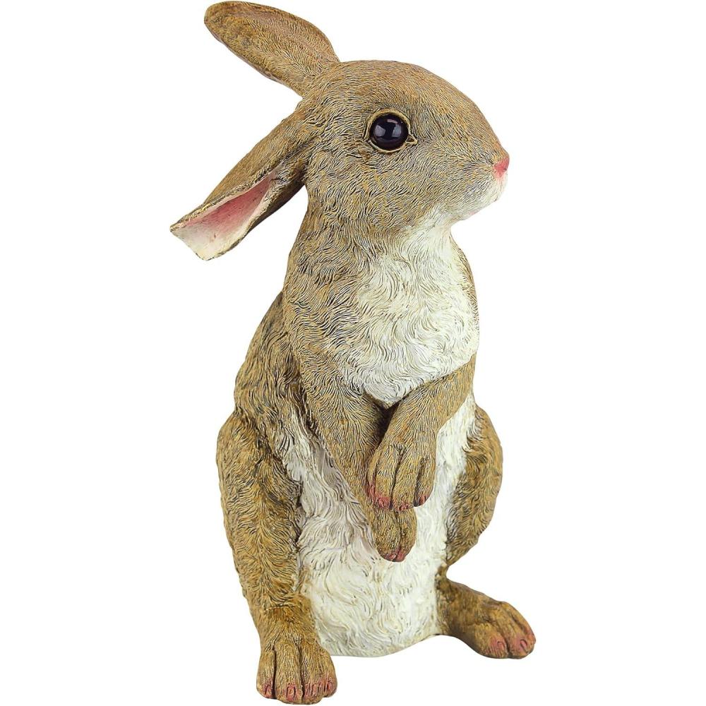 imageDesign Toscano QM92008 Bunny Den Rabbits IndoorOutdoor Set of Three Garden Animal Statues 5 Inches Tall Handcast Polyresin Full Color FinishHopper