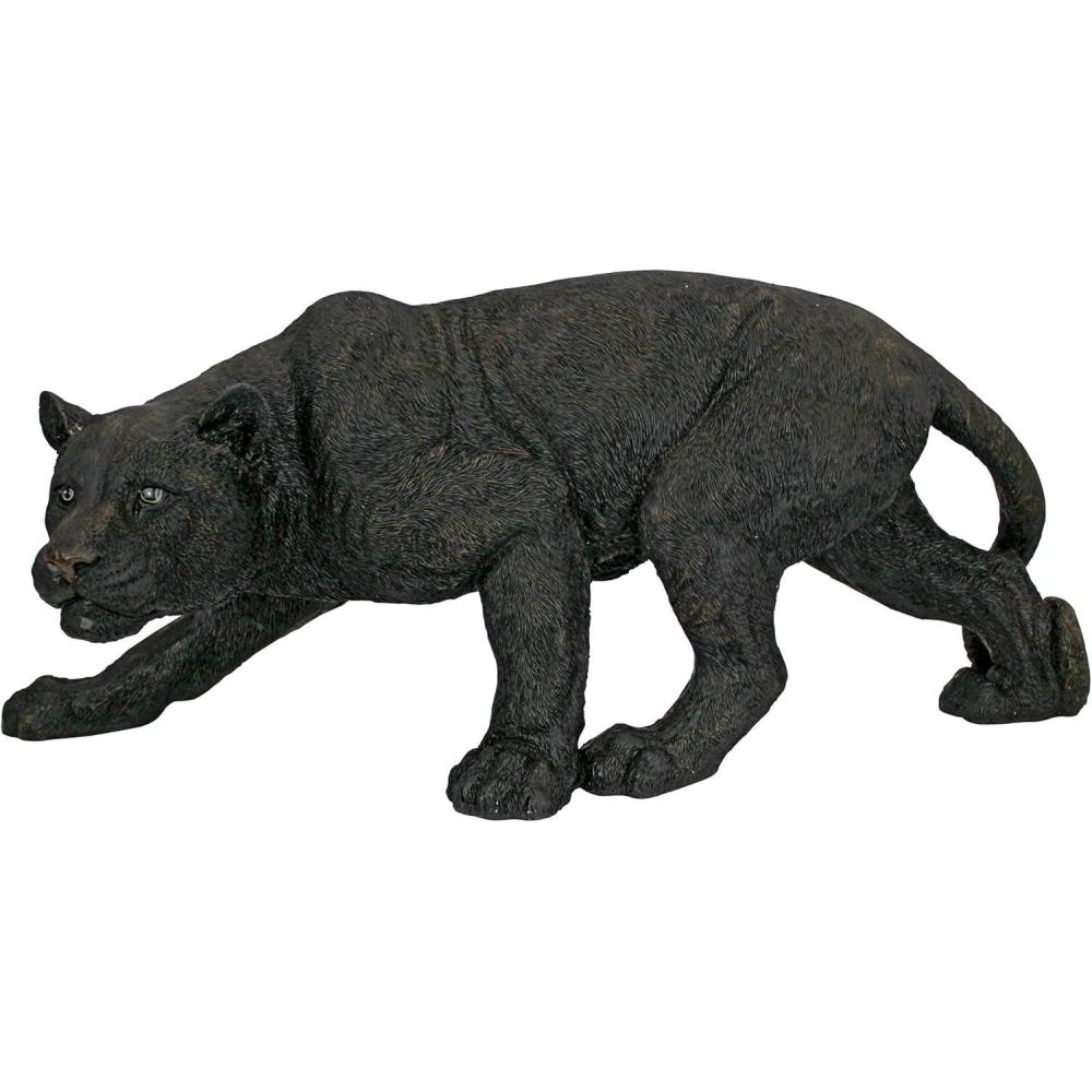 imageDesign Toscano Shadowed Predator Black Panther Garden Statue Medium 26 Inch Polyresin BlackMedium