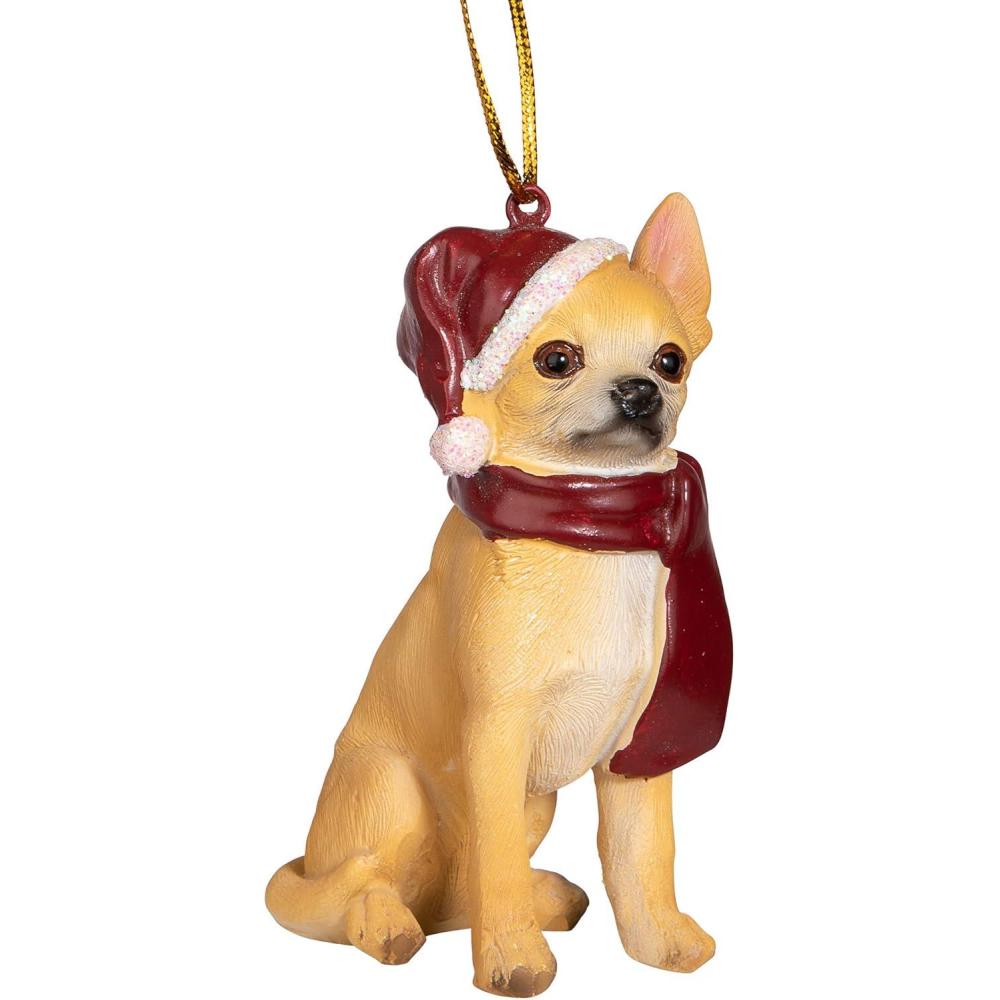 imageDesign Toscano Siberian Husky Holiday Dog Christmas Tree Ornament Xmas Decorations 3 Inch Full ColorChihuahua