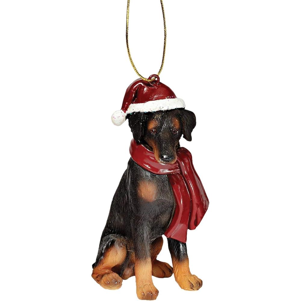 imageDesign Toscano Siberian Husky Holiday Dog Christmas Tree Ornament Xmas Decorations 3 Inch Full ColorDoberman