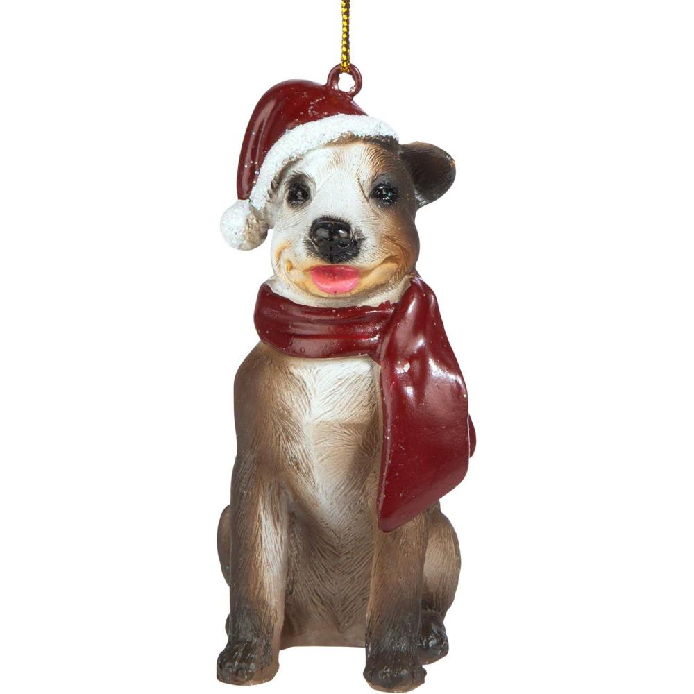 imageDesign Toscano Siberian Husky Holiday Dog Christmas Tree Ornament Xmas Decorations 3 Inch Full ColorPitbull