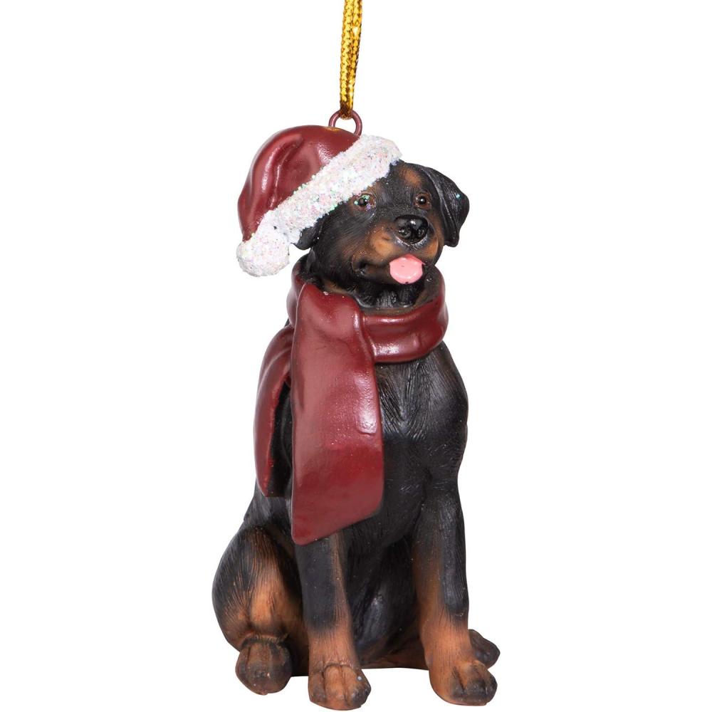 imageDesign Toscano Siberian Husky Holiday Dog Christmas Tree Ornament Xmas Decorations 3 Inch Full ColorRottweiler