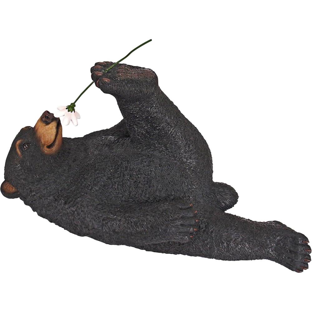 imageDesign Toscano Smell The Flowers Garden Bear Statue