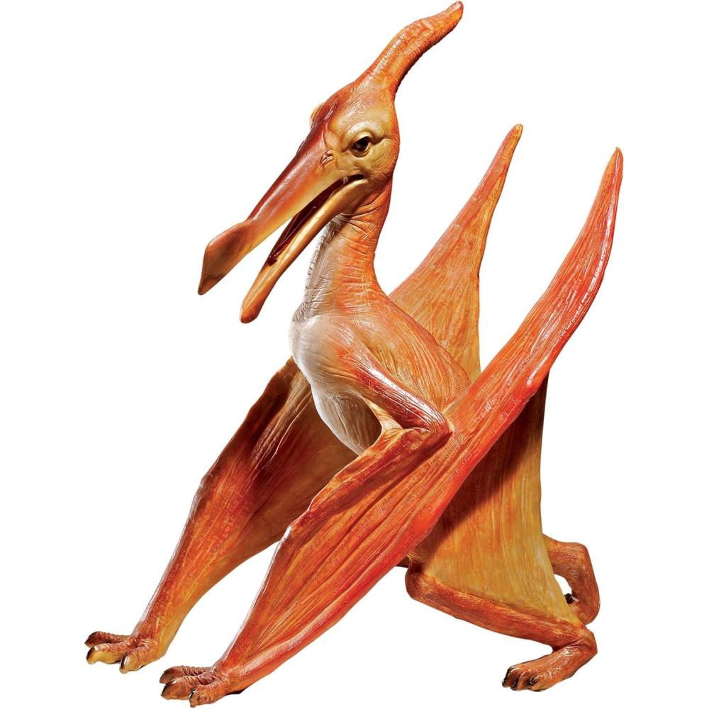 imageDesign Toscano TRex Dinosaur Skull Fossil Statue on Museum MountScaled Jurassic Pterodactyl Dinosaur