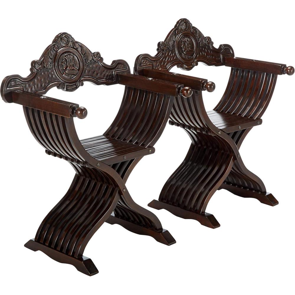 imageDesign Toscano The Savonarola Chair Set of Two CherrySet of 2