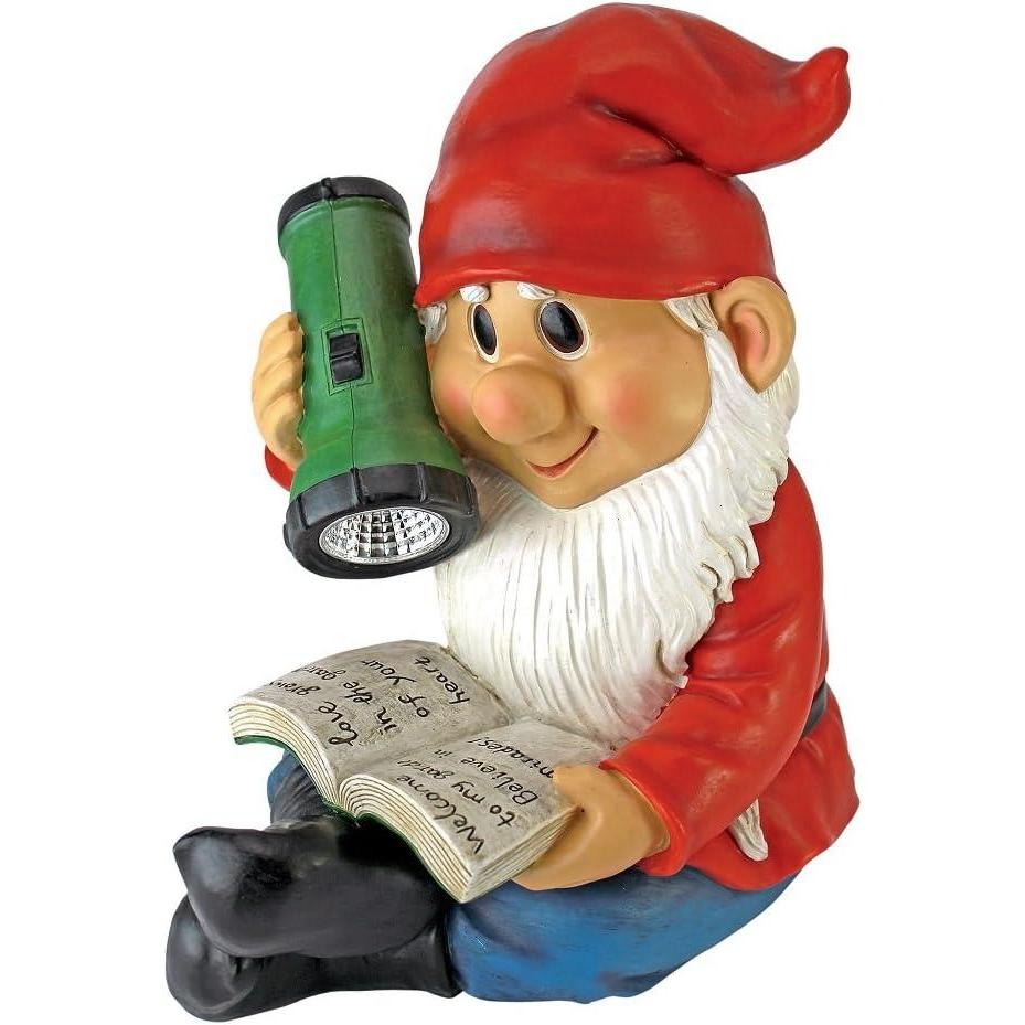 imageDesign Toscano Tower of Three Gnomes and Frog StatueFlashlight Freddie