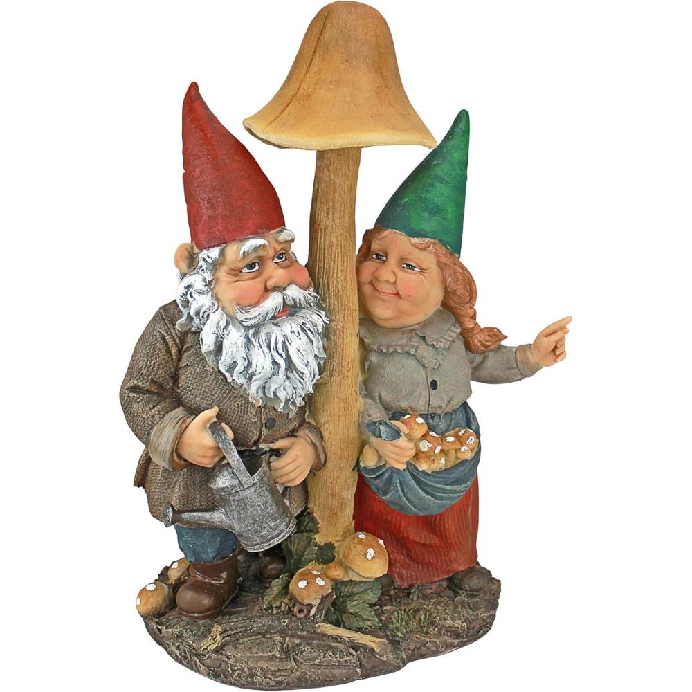 imageDesign Toscano Tower of Three Gnomes and Frog StatueMushroom Hunters