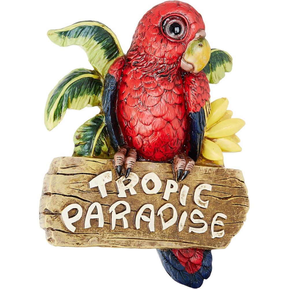 imageDesign Toscano Tropic Parrot Paradise Wall Sculpture 10 Inch