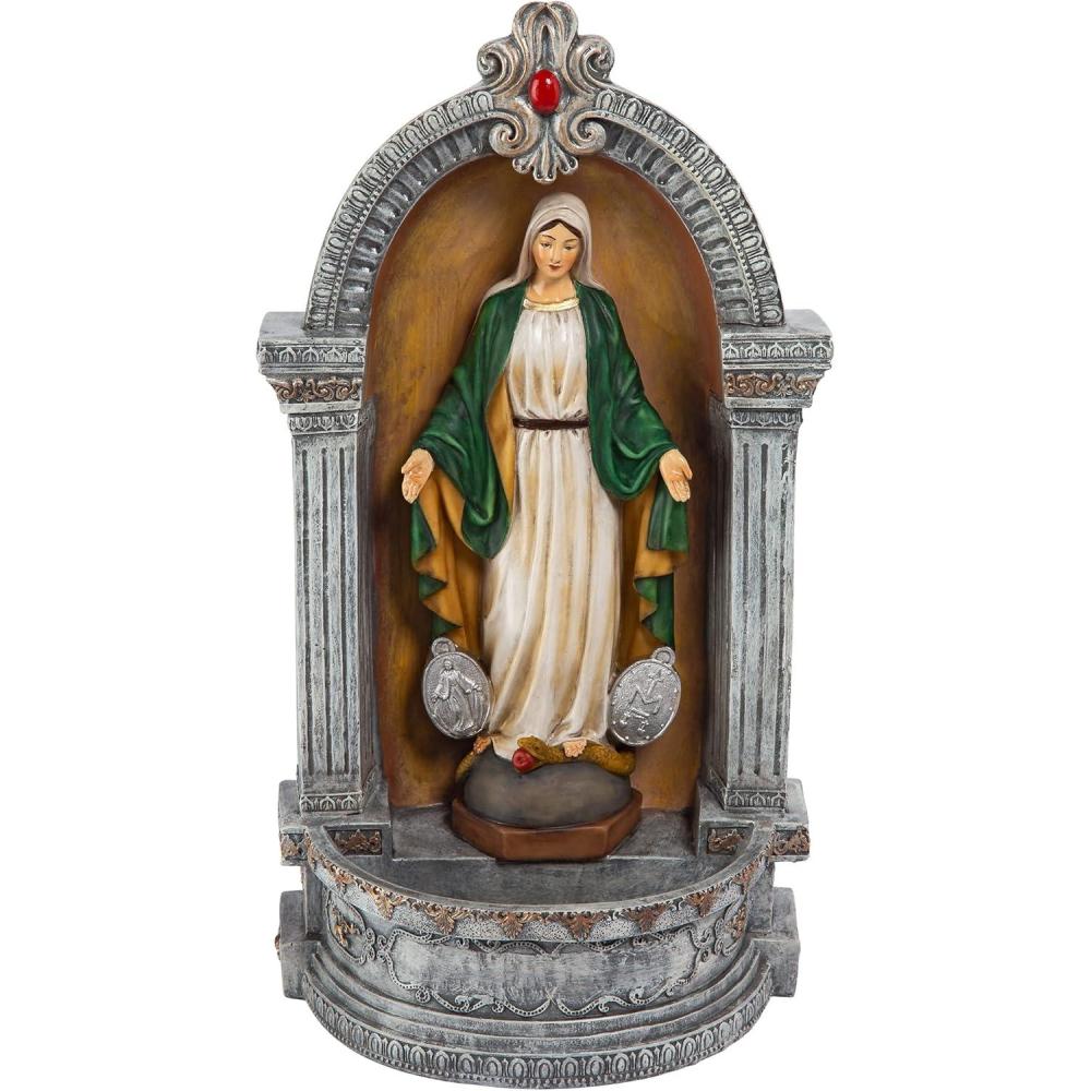 imageDesign Toscano Virgin Mary of the Miraculous Medal ItalianStyle Font Statue 12 InchMary