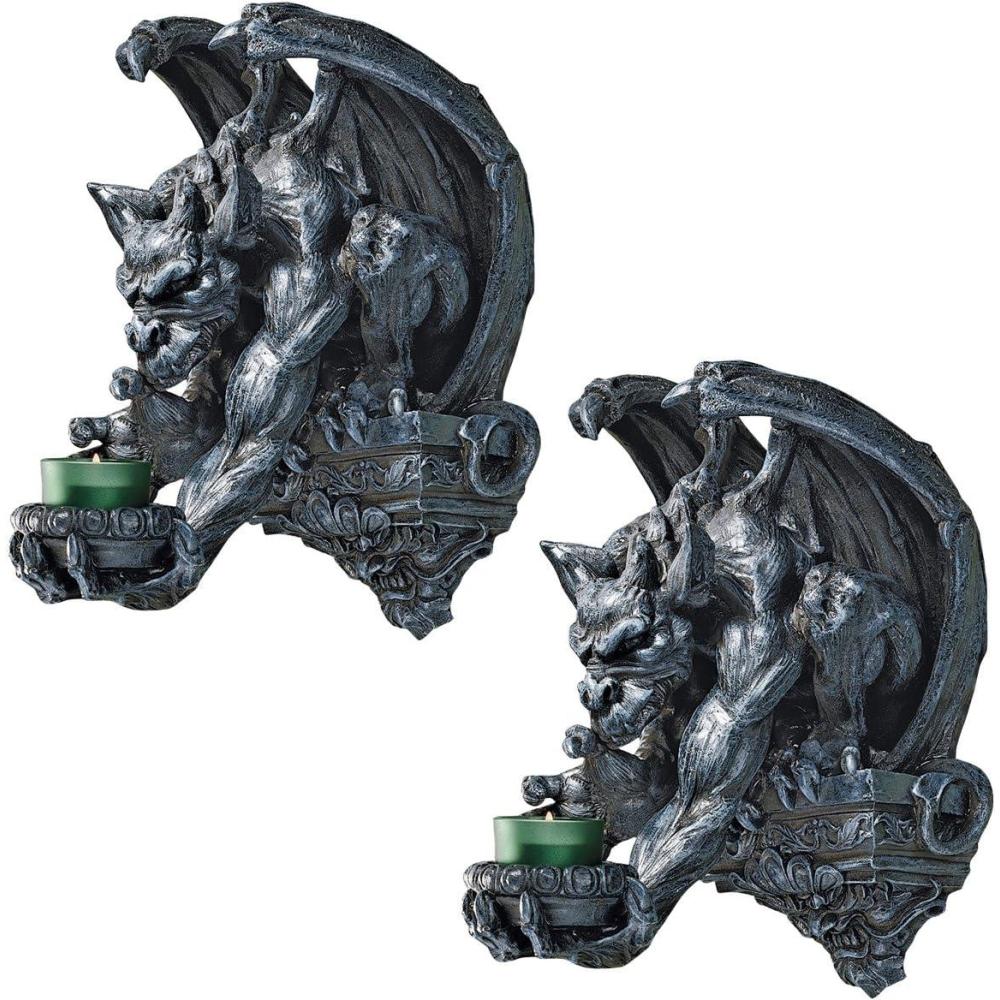 imageDesign Toscano Whitechapel Manor Gargoyle Wall SconceSet of 2