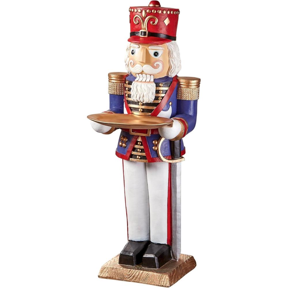 imageNutcracker Soldier Butler Holiday Pedestal Table