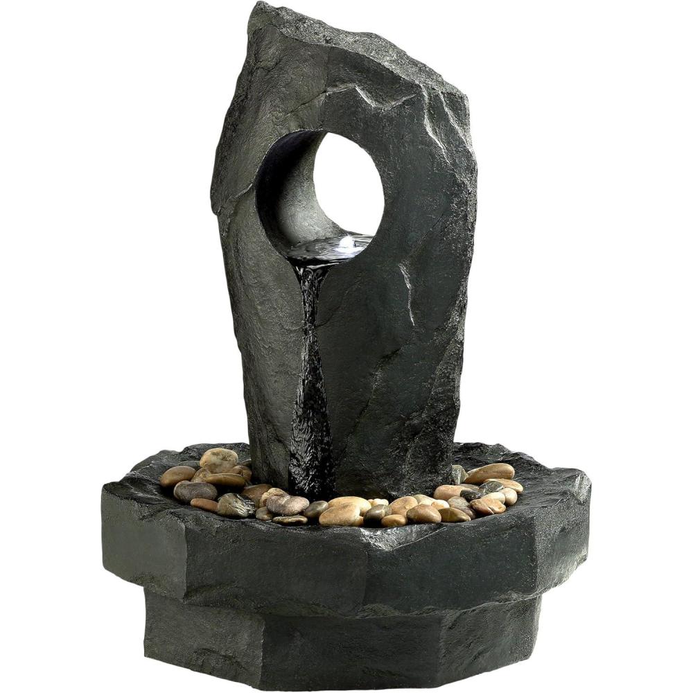 imageWater Fountain with LED Light  Kandinsky Spiral Garden Decor Fountain  Outdoor Water FeatureGropius Infinity