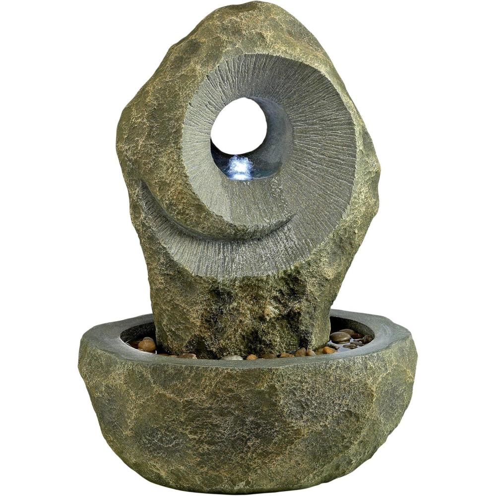 imageWater Fountain with LED Light  Kandinsky Spiral Garden Decor Fountain  Outdoor Water FeatureKandinsky Spiral