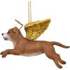 ANGEL FRENCH BULLDOG ORNAMENT(Brown and Gold)