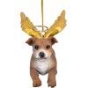 ANGEL FRENCH BULLDOG ORNAMENT(Brown and Gold)