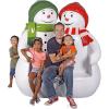 Christmas Photo Booth Props – Snowflake Powder Pals Snowman 5 Foot Tall Christmas Chair Bench – Holiday Decor – Christmas Decorations