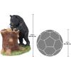 Coastal Decor Water Fountain with LED Light – Pelican’s Seashore Roost Garden Decor Fountain – Outdoor Water Feature, Full Color(Guzzling Gulp Black Bear)