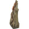 Coastal Decor Water Fountain with LED Light – Pelican’s Seashore Roost Garden Decor Fountain – Outdoor Water Feature, Full Color(Tree Squirrel)