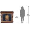 Design Toscano Altar of Tenenit Egyptian Decor Home Bar with Two Barstools Set, 52 Inch, Black and Gold